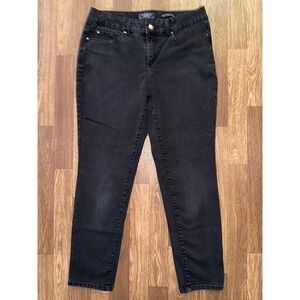 Charter Club Bristol Skinny Jeans Black Denim Pants Stretch Size 10‎
